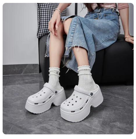 54% OFF 9CM EVA Heeled Wedge Sandal For Women Fashion Thick Bottom Slippers Lightweight Sandals For Women