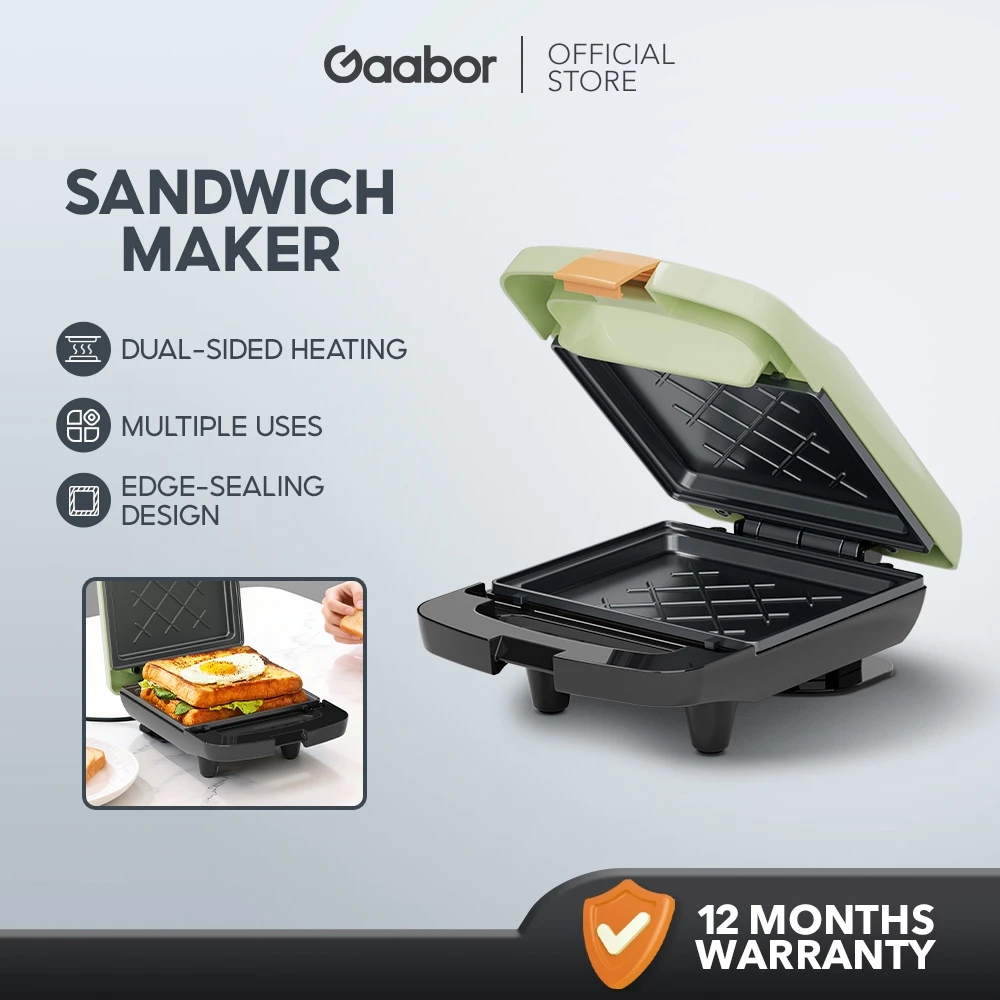 75% OFF Gaabor Portable Sandwich Waffle Maker Multifunctional Breakfast Machine and Toaster
