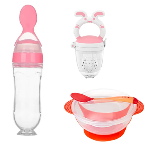 35% OFF Combo Set Bowl Spoon Feeder pacifier Silicone bib Toothbrush Feeding Essential