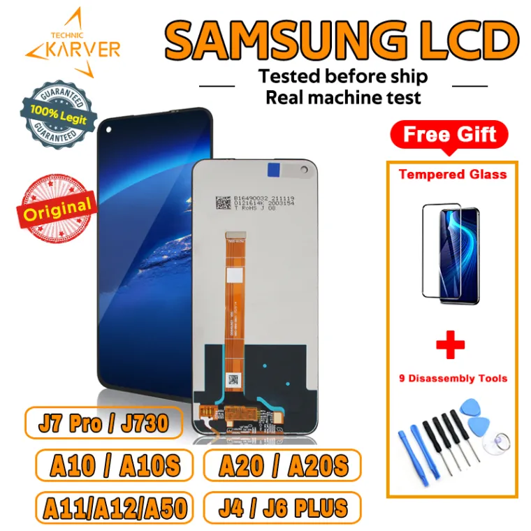 66% OFF Original SAMSUNG Galaxy J7 Pro J4 J6 Plus A10 A20 A10S A20S A11 A12 A50 LCD Original Screen replacement