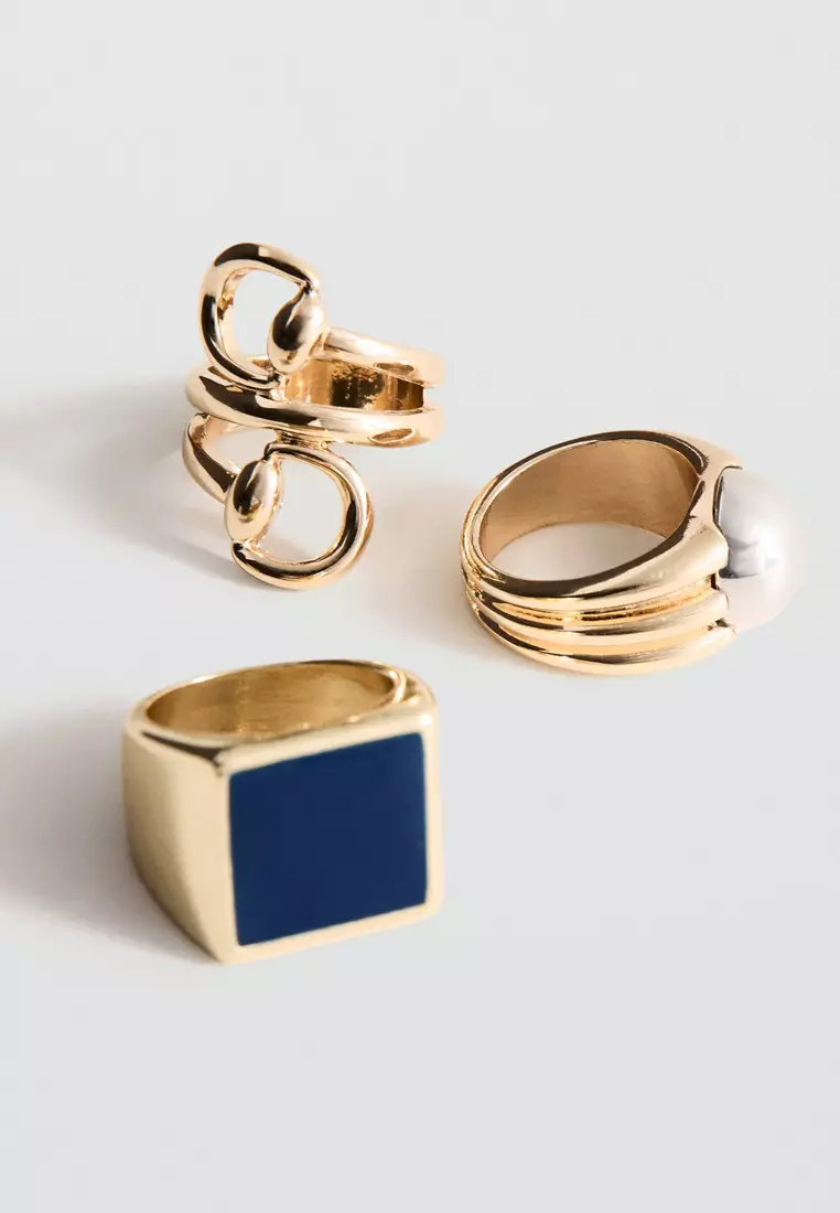 71% OFF Mango Combined Ring 3 Set