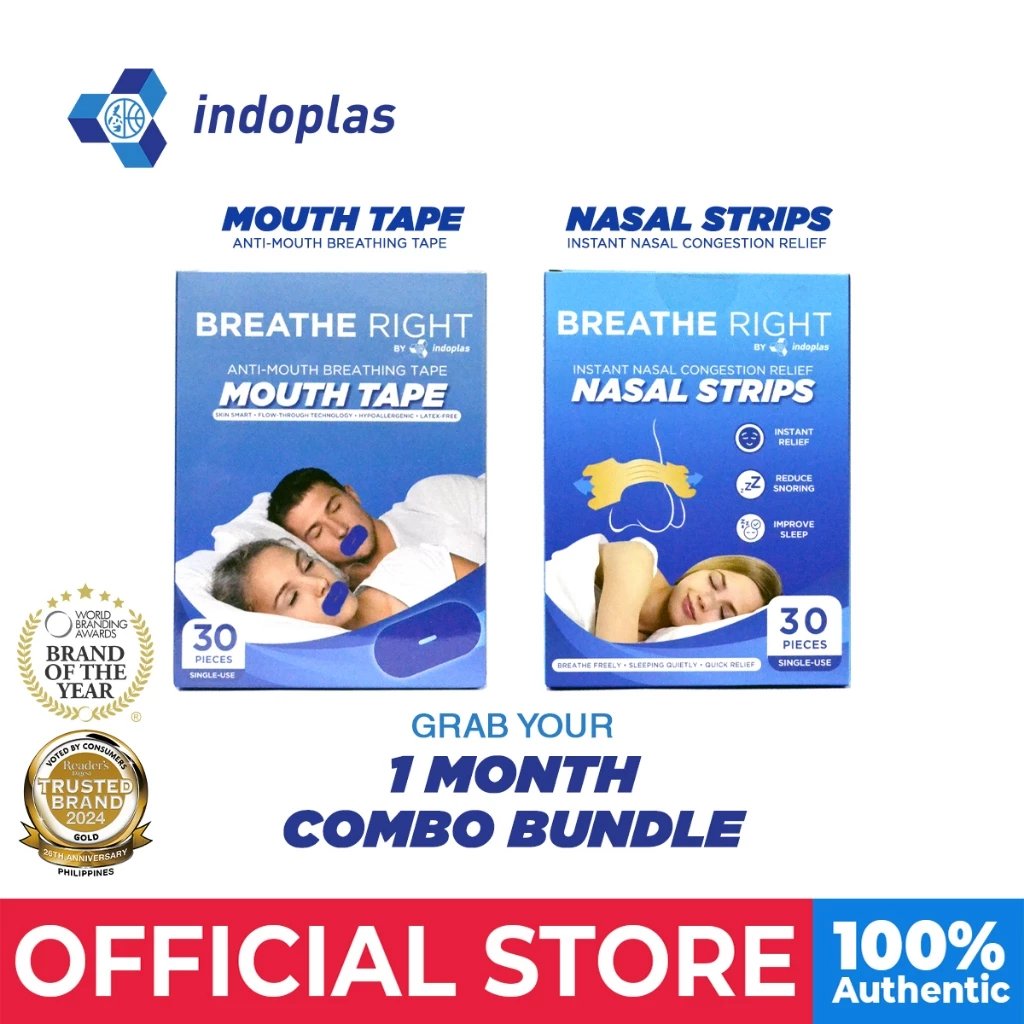 80% OFF Indoplas Combo Bundle - Nasal Strips + Mouth Tape