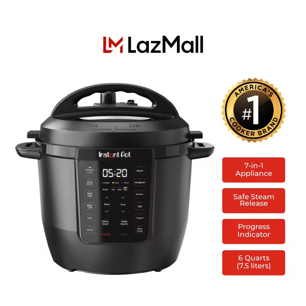 29% OFF Instant Pot RIO 6QT (5.7 Liters) 7-in-1: Rice Cooker & Multifunction Electric Cooker (Slow Cooker, Rice Cooker, Steam, Sauté/Searing, Yogurt Maker, & Warmer with Stainless Steel Inner Pot)