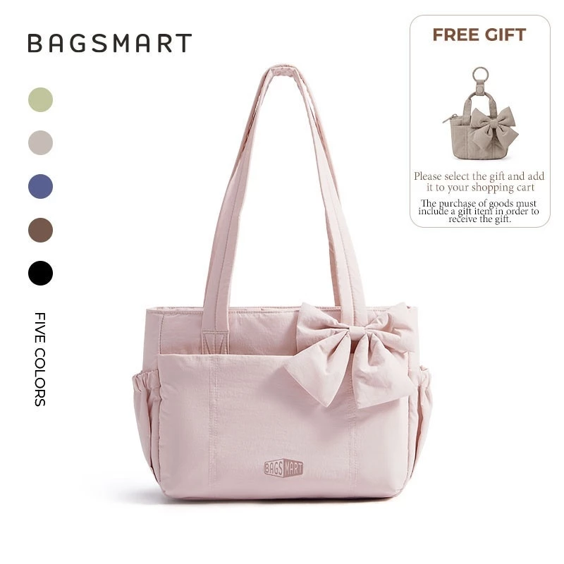 57% OFF BAGSMART New Fashion Tote Bag Women Stylish Sling Shoulder Bag Baguette Bag Handbag for Laptop Suitable for Travel Casu
