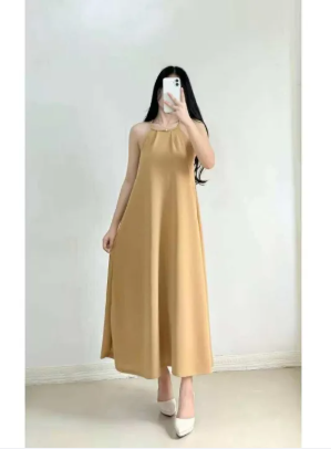 70% OFF Glenda Maxi Dress – Casual Back Tie Dress for Women, Stretchable, S to Plus Size