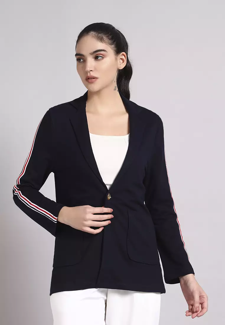 80% OFF Fitleasure Women's Flow Active Workwear Navy Blazer