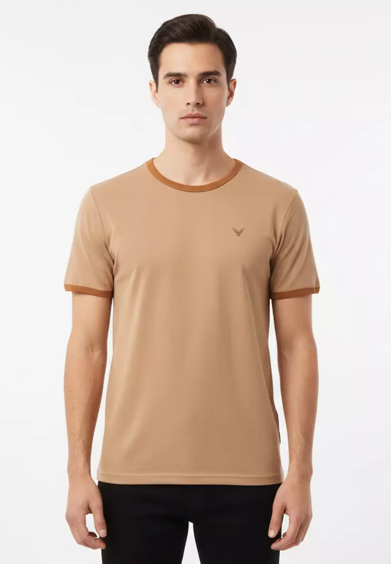 64% OFF Round Neck Waffle Tee Short Sleeves