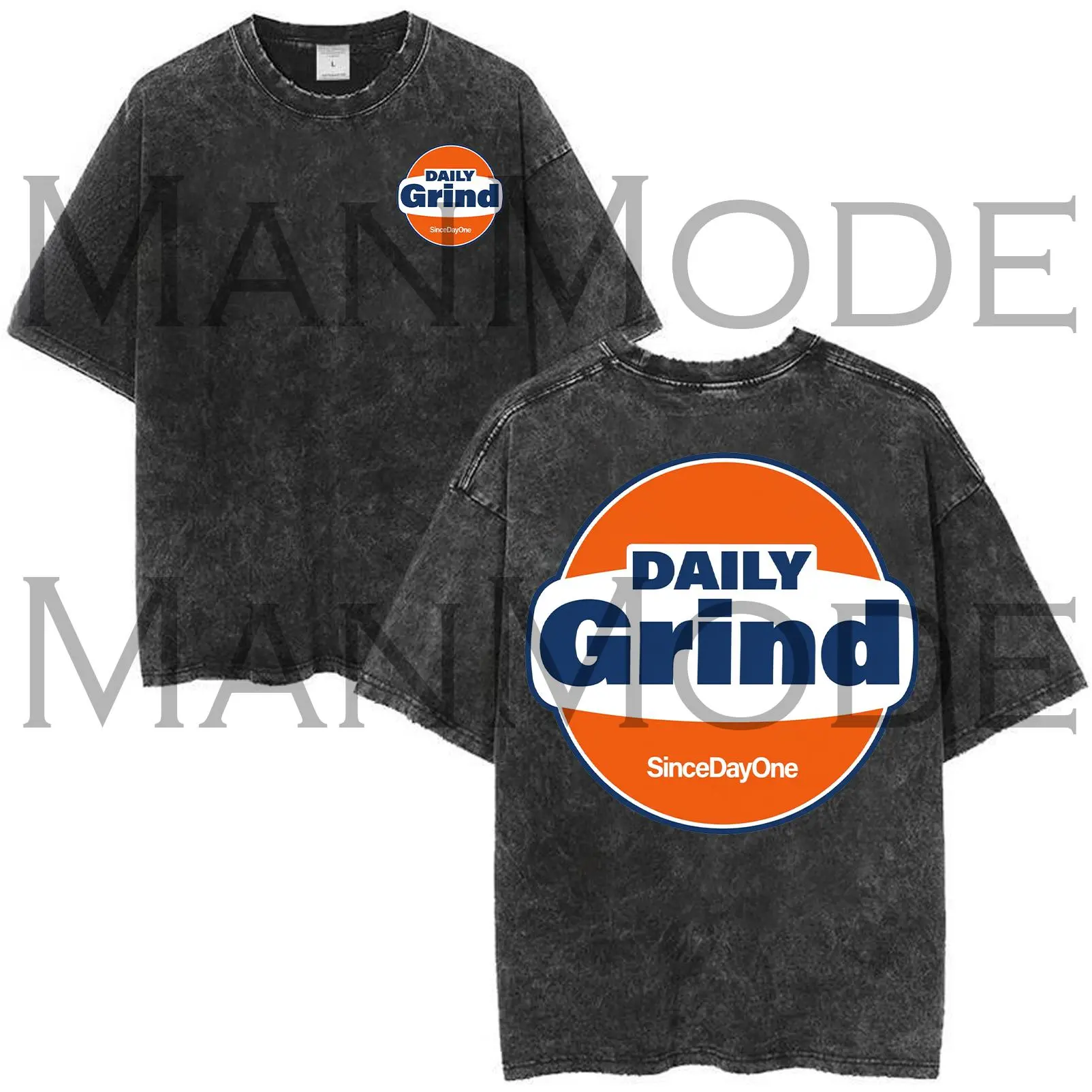 46% OFF Multiple options available, (shipped within 24 hours) men's and women's casual T-shirts, American retro high-street washed style, with letter and text patterns printed on the front and back, cotton, crew neck, loose-fitting tops, sizes M-3XL