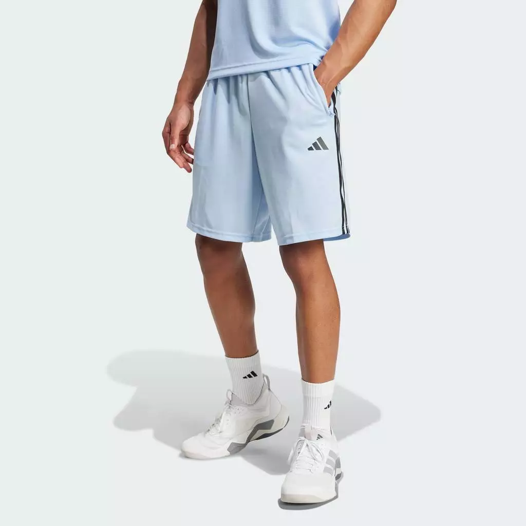 30% OFF adidas Gym & Training & Yoga Train Essentials Piqué 3-Stripes Training Shorts Men Blue JW7505