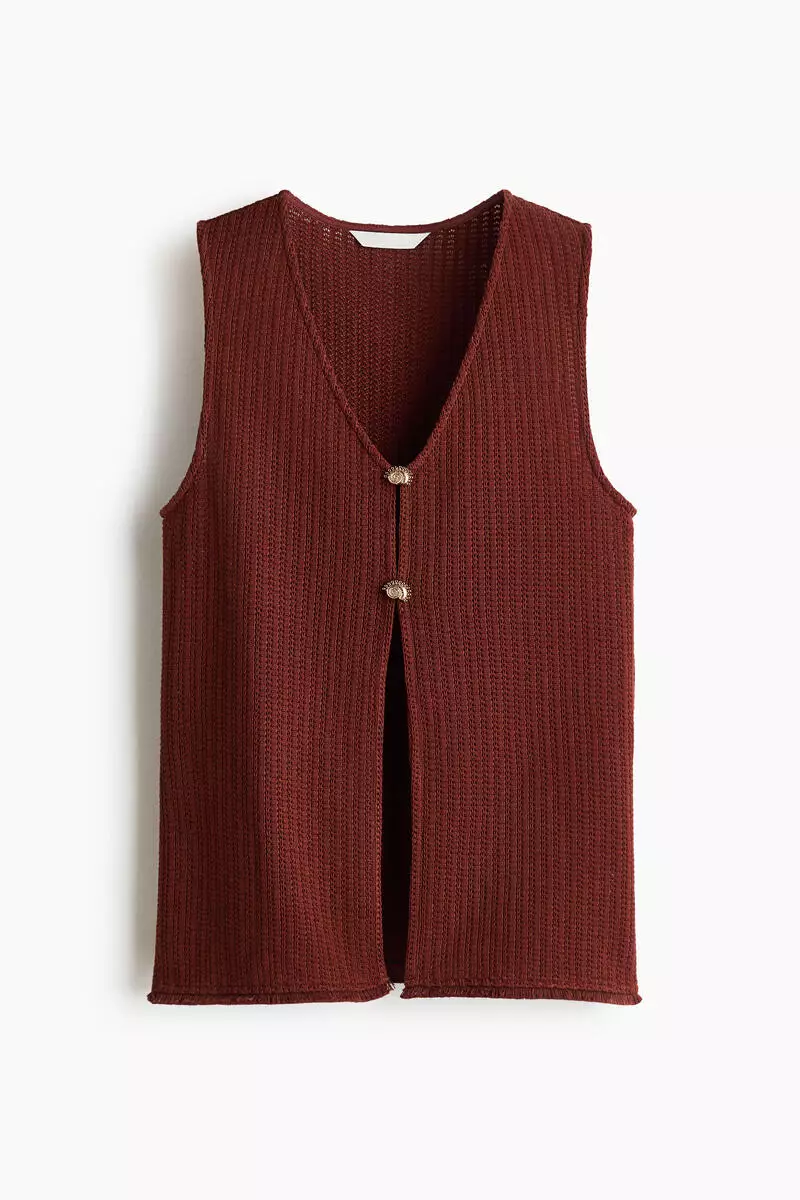 65% OFF Textured-knit top