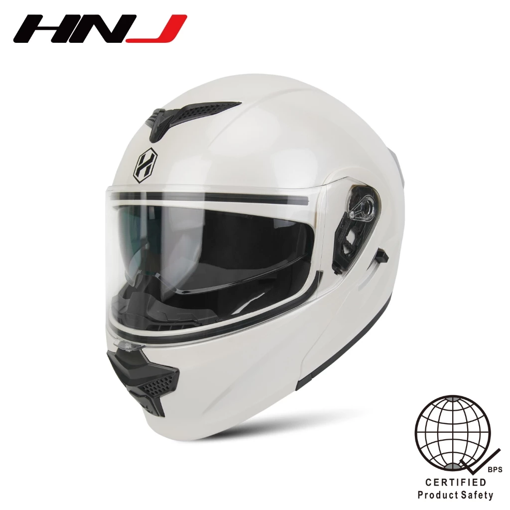 HNJ A119 Plain Modular helmet for motorcycle