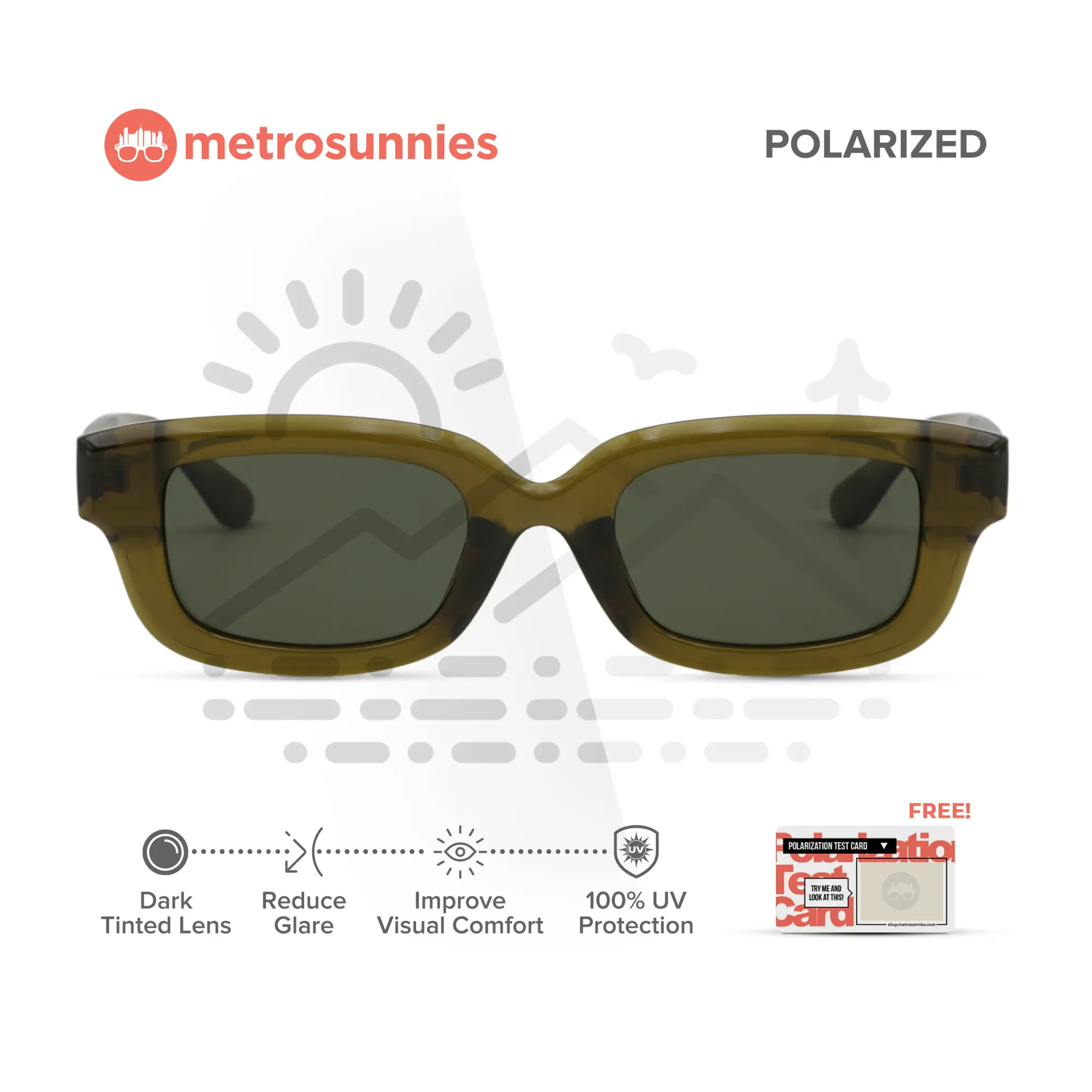 78% OFF MetroSunnies Zola Sunnies / Polarized Sunglasses with UV400 Protection / Fashion Eyewear / Shades for Men and Women