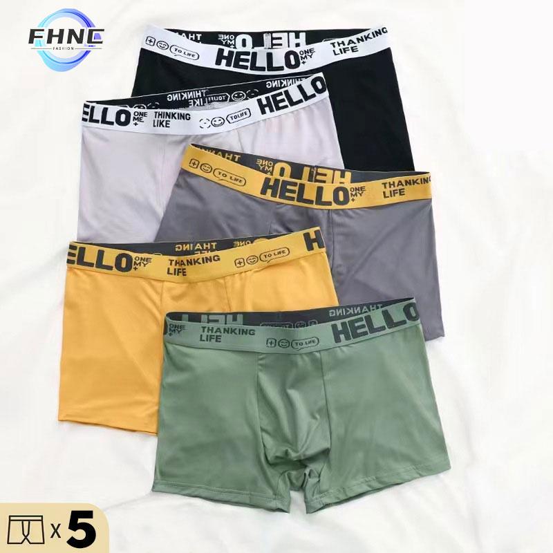 65% OFF FHNC 5 Color Set Men's Fashion Briefs Breathable Teen Boxer Briefs Soft and Comfortable Menswear