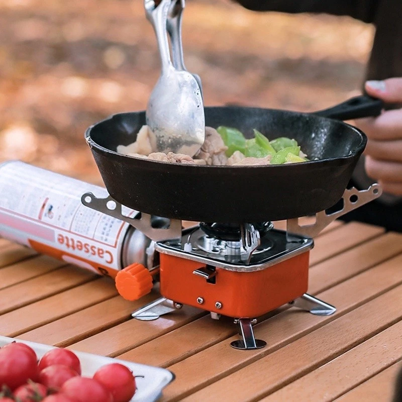 33% OFF Portable cassette stove square outdoor folding camping stove ultralight split lighter