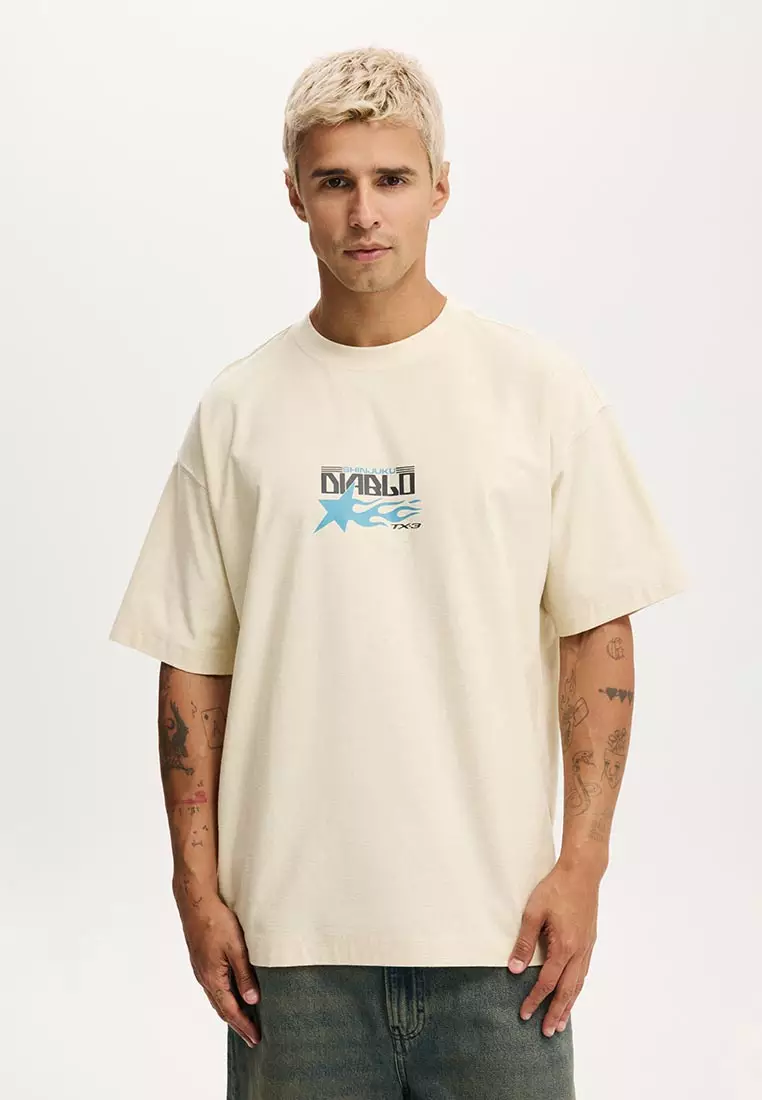 72% OFF Box Fit Graphic T-Shirt