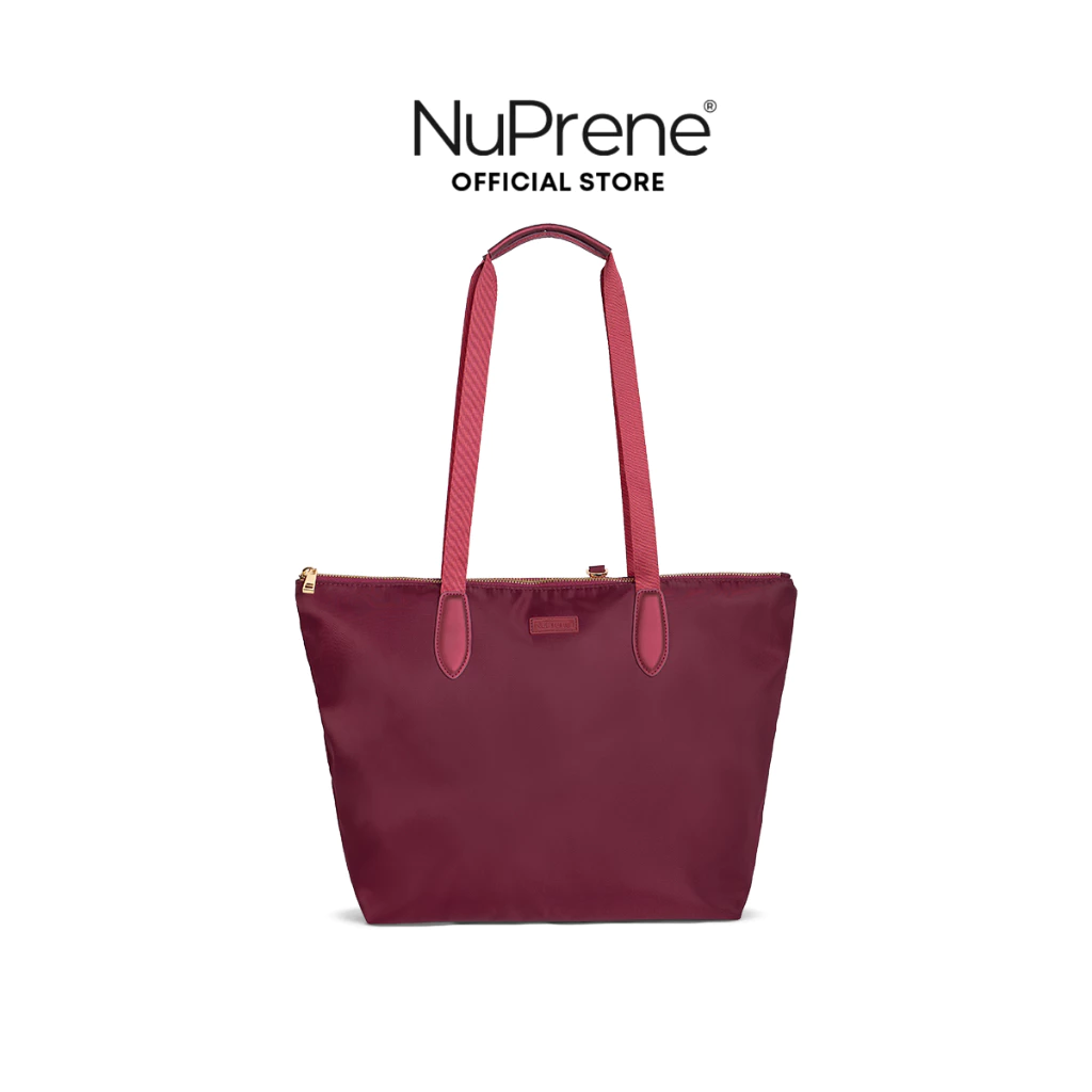 58% OFF NuPrene - The Fiorella Tote Bag - Water-Resistant Tote bag in Burgundy - Made from Recycled Nylon