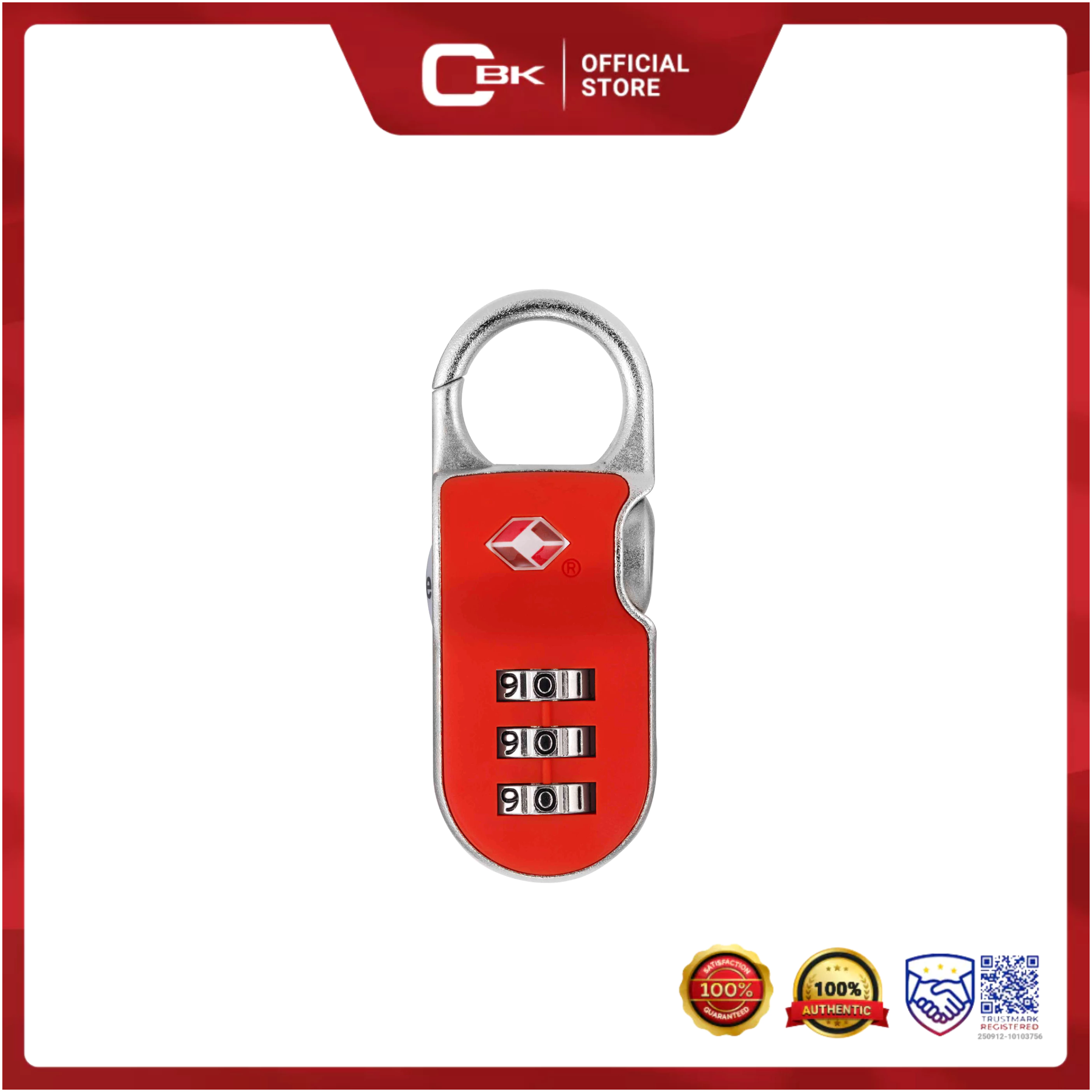 70% OFF Yale Clip On Travel Lock TSA Combination 3-Digit 26mmRed YLHYTP2/26/216/1R