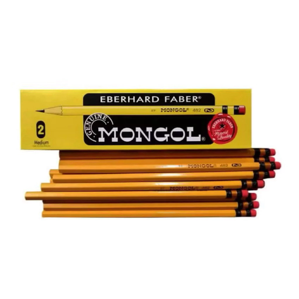 47% OFF 12pcs #1,#2,#3 Original Mongol Pencil W/eraser lapis