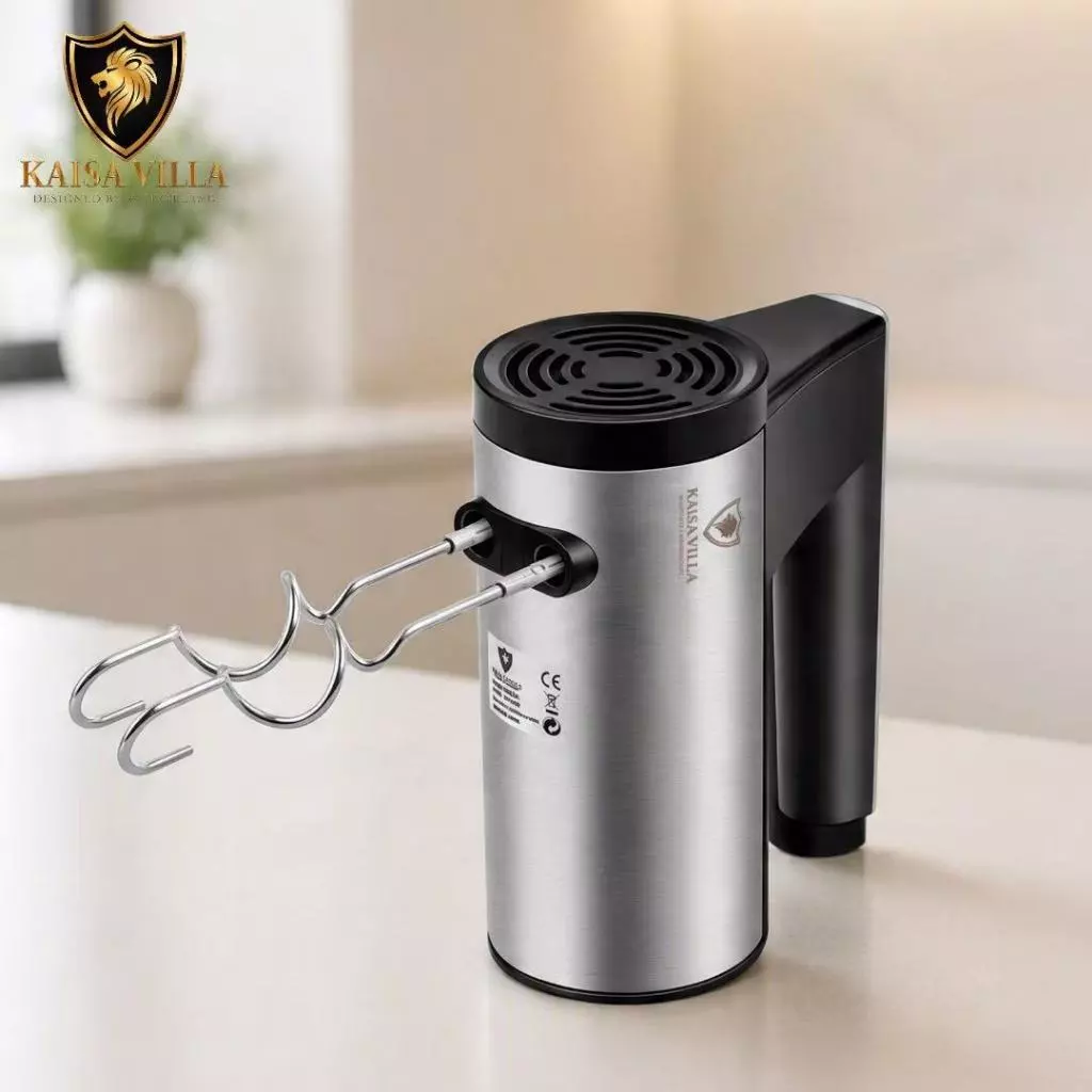46% OFF Kaisa Villa JD-6083 450W Electric Hand Mixer 5-Speed Turbo Baking Tool Stainless Steel Egg Beater