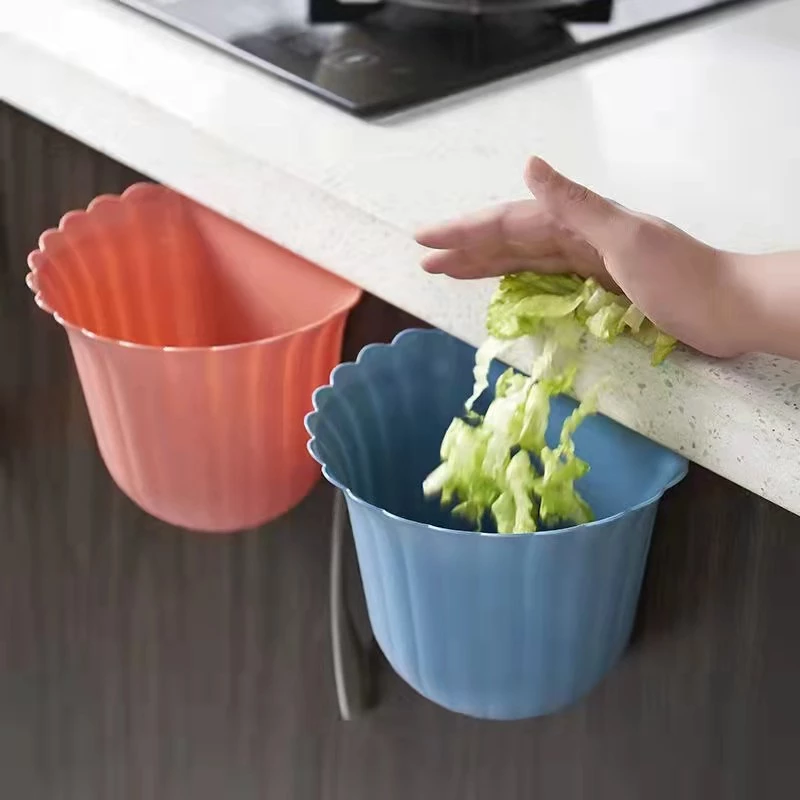61% OFF JNK #KC-2 Folding Waste Bin Wall Mounted Kitchen Trash Can Door Hanging Trash