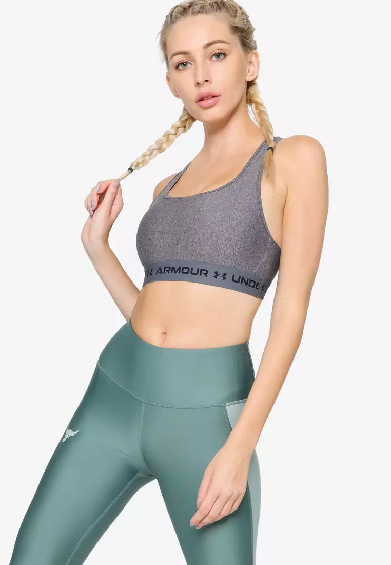 54% OFF Under Armour Crossback Mid Heather Bra