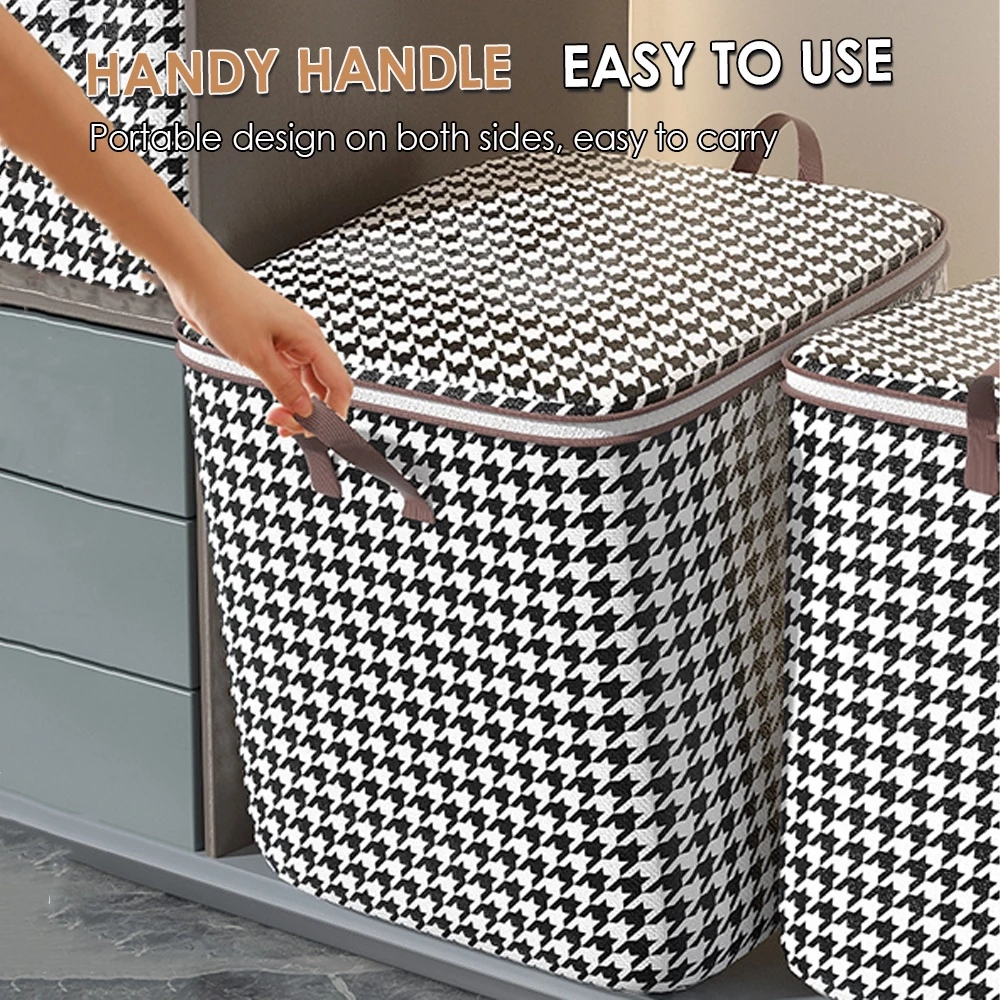 49% OFF Foldable Clothes Storage Bag with Double Zipper - Large 110L Capacity for Quilts and Seasonal Items
