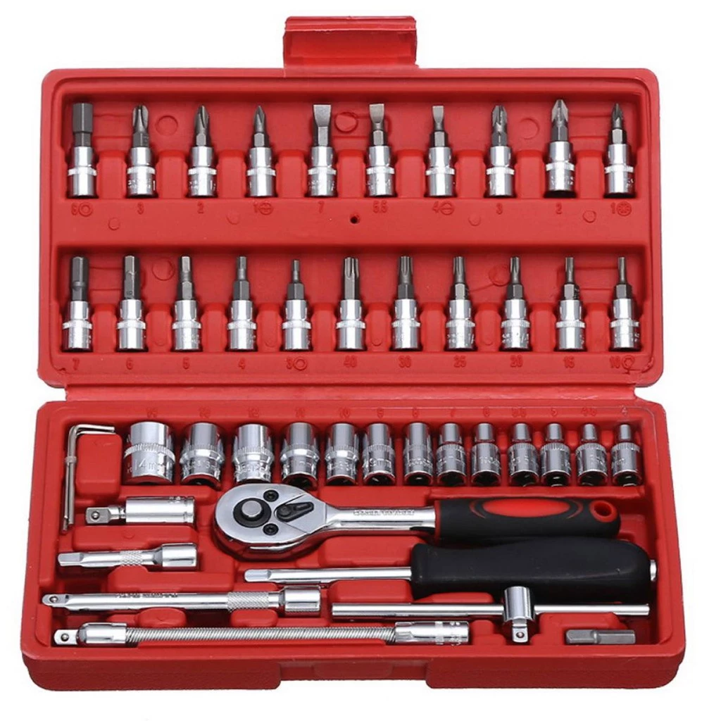 44% OFF 10/40/46pcs Tool Set – Car & Motorcycle Repair Kit with Hand Tools for Home Service & DIY