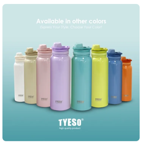14% OFF TYESO 2025 NEW Colorful Tumbler Series Sports Bottle Double Stainless Steel tumbler Hot and Cold