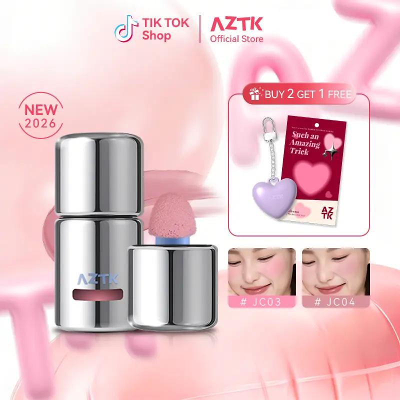 63% OFF AZTK Blush Water-Serum Liquid Blush Long Lasting Flawless Flush 5ml Buy 2 blushes, get 1 sponge puff free (I)