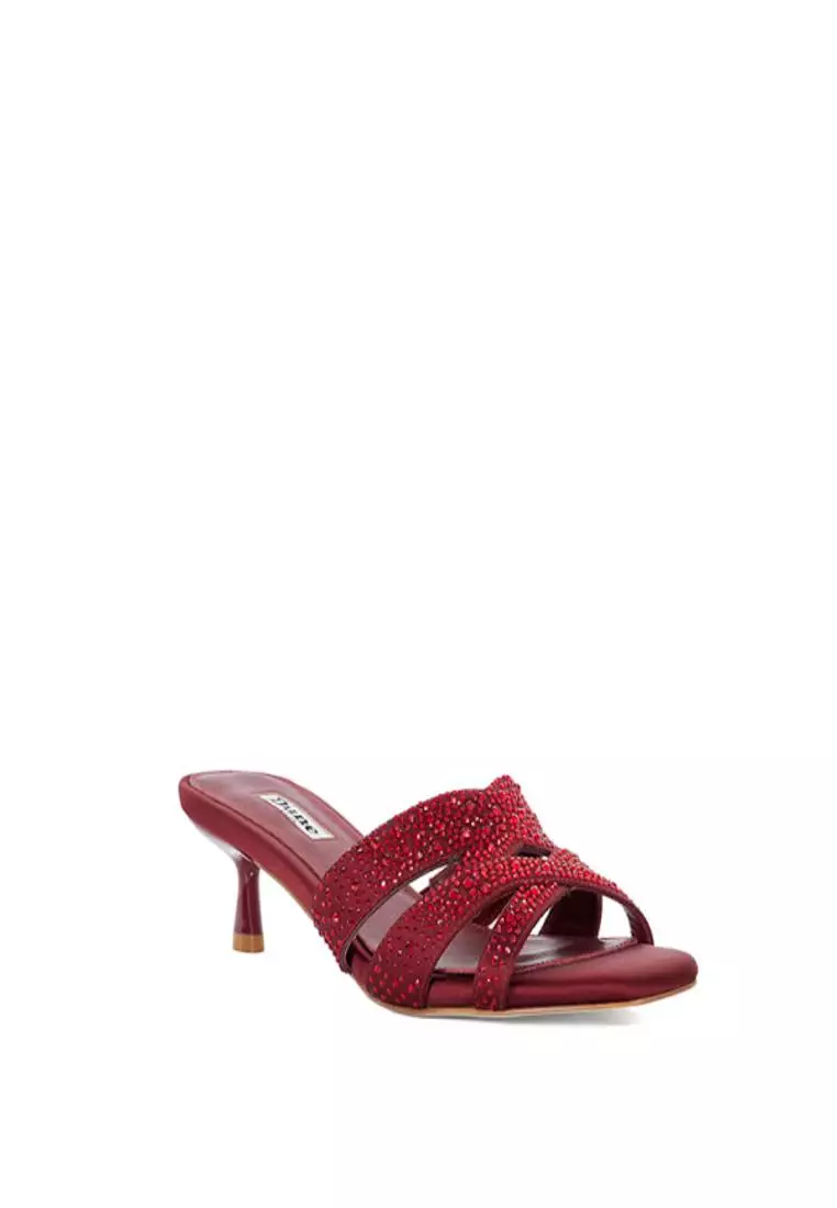 60% OFF Dune London Malani-Burgundy Dressy Sandals