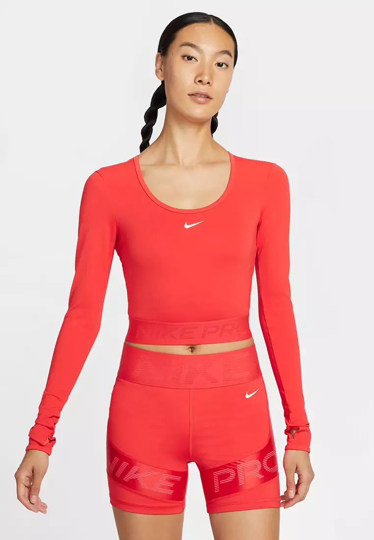 50% OFF NIKE Pro Dri-FIT Cropped Long-Sleeve Top