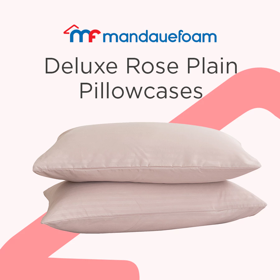 15% OFF Mandaue Foam Basic Rose Dust Plain Pillowcases 20x30"