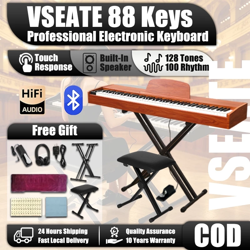 50% OFF 88 Keys Digital Piano With Stand/Chair Professional Fully Weighted Electronic Keyboard For Beginners