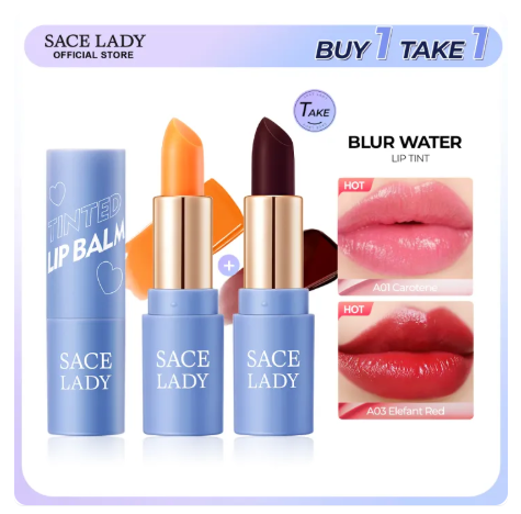 68% OFF 【BUY 1 TAKE 1】SACE LADY Tinted Lip Balm Long Lasting Stain High Pigmented Magic Waterproof Lip Tint