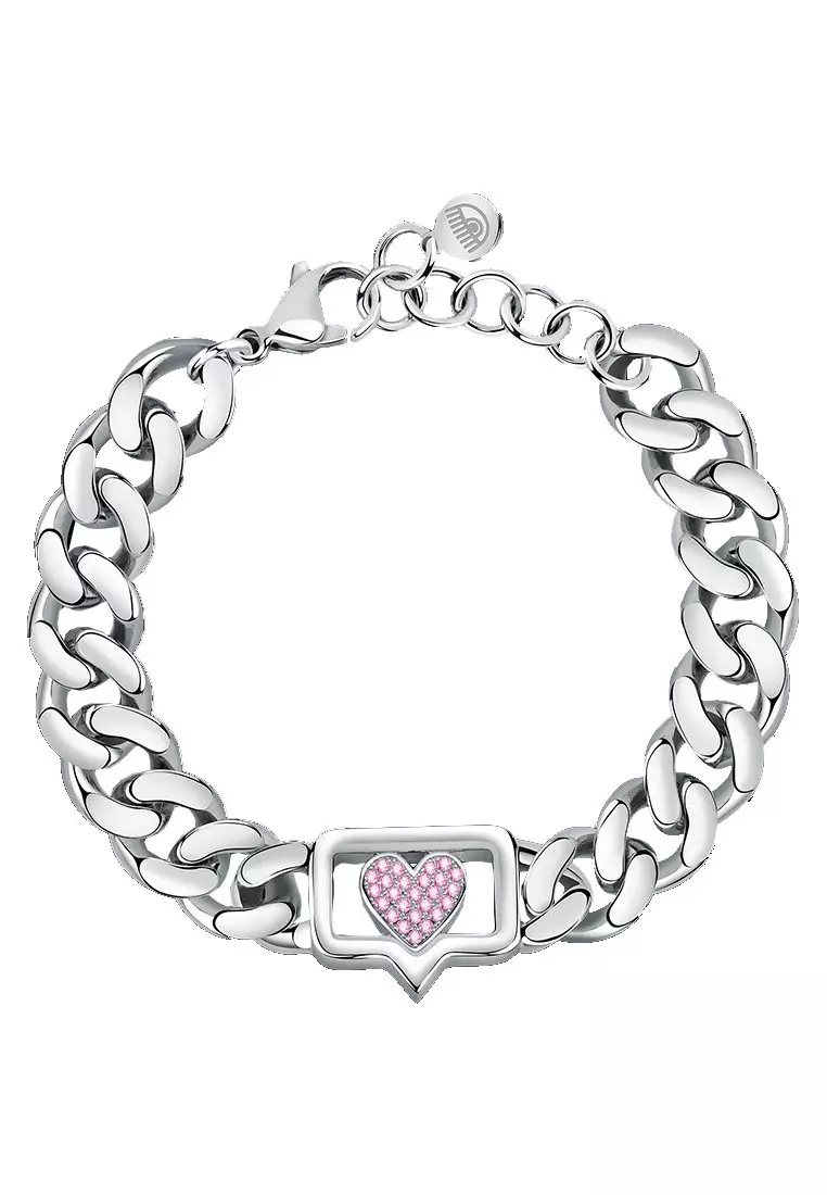 50% OFF Chiara Ferragni Chain 165+30mm Pink Heart Women's Bracelets J19AUW11