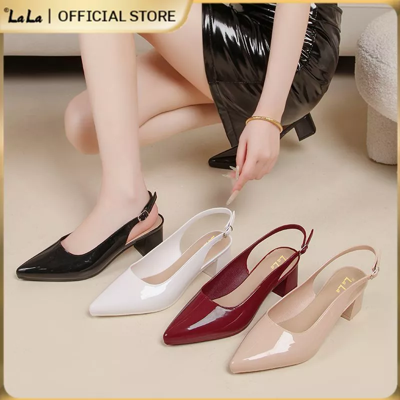 65% OFF LALA Pointed-Toe Adjustable Buckles Comfortable Fashion Sandals for Women with Heels