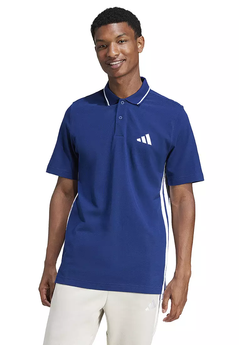 53% OFF ADIDAS Essentials 3-Stripes Piqué Polo Shirt