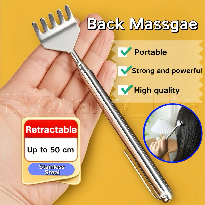75% OFF Back Massage Tools Stainless Steel Telescopic Scratcher Relaxation Anti Itch Claw Portabl Adjustable