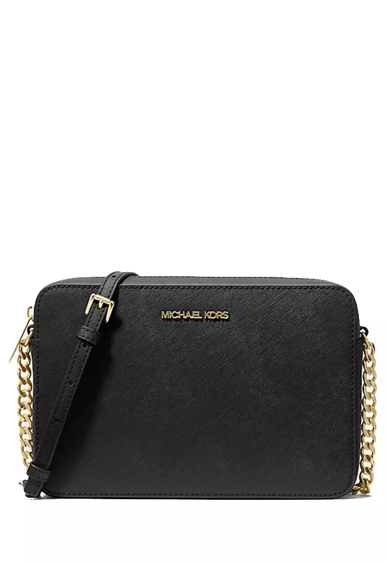 77% OFF Micheal Kors Jet Set Large Saffiano Leather Crossbody Bag
