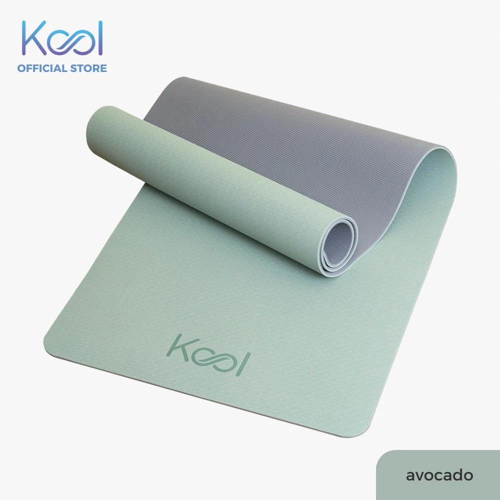 37% OFF Kool Non-Slip TPE Mat For Floor Workout - Exercise/Fitness/Yoga/Pilates - Avocado Green - 6mm