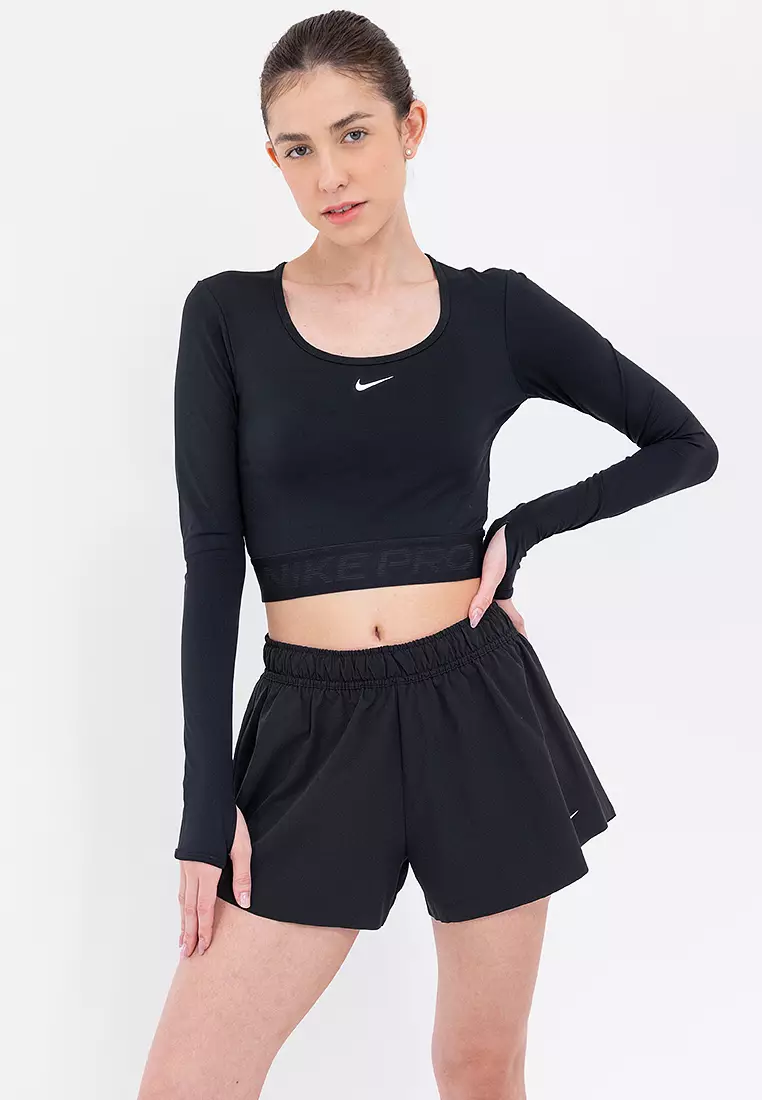 50% OFF Nike Pro Women's Dri-FIT Cropped Long-Sleeve Top