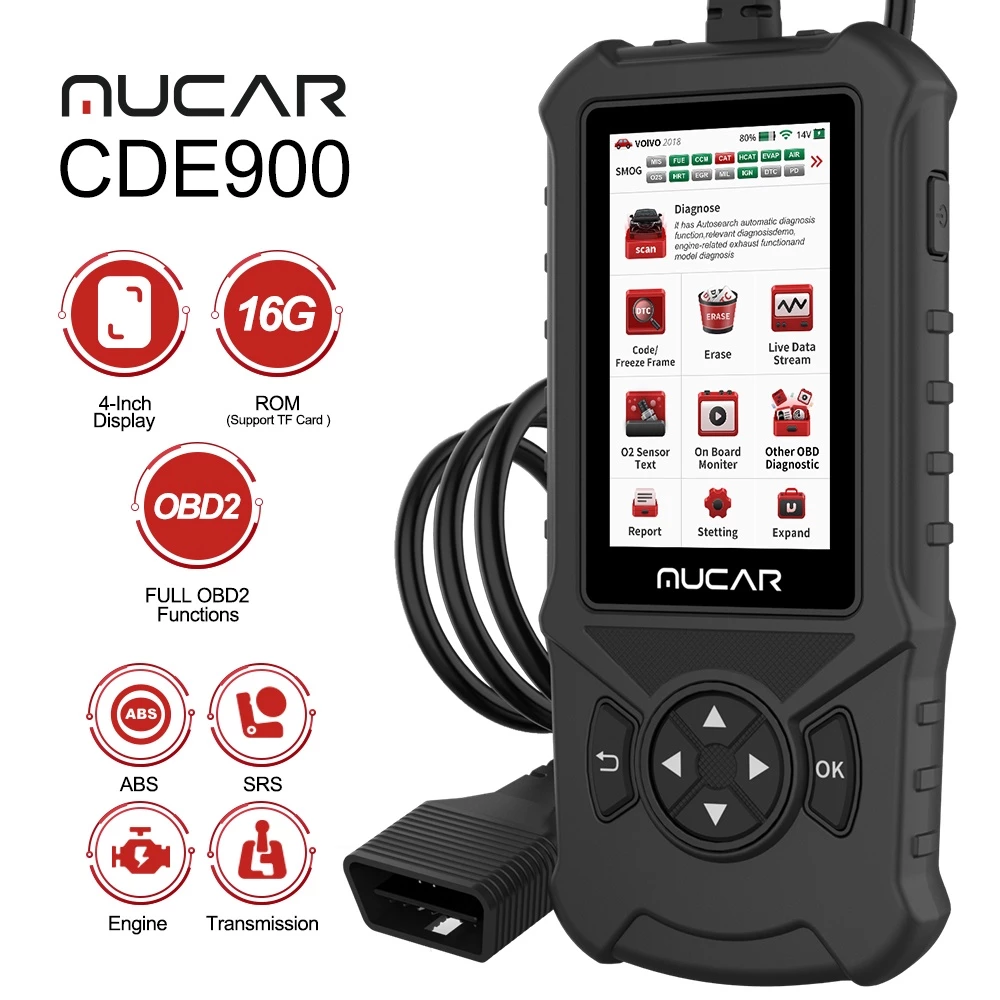 50% OFF THINKCAR MUCAR CDE900 Lifetime Free Obd2 Car Auto Diagnostic Tools Obd 2 Scanner Automotivo Code Reader Check Engine PK ELM 327