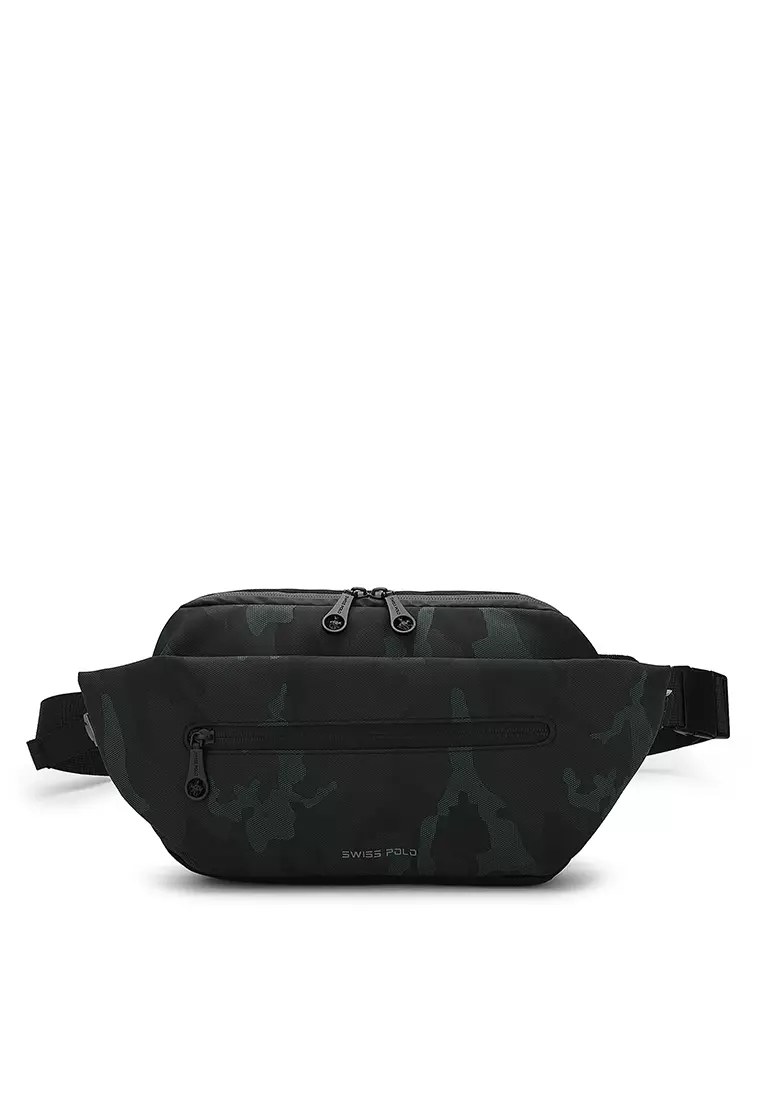 40% OFF Swiss Polo Camouflage Waist Bag / Belt Bag / Chest Bag - Black