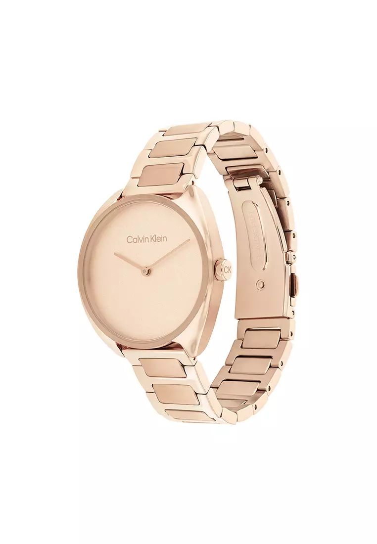 30% OFF Calvin Klein Watches Women's Rose Gold Stainless Steel and Rose Gold Dial Quartz Watch - CK25200277