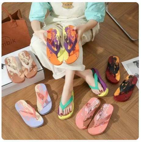 42% OFF SHUTA Fashion Thick base camouflage SLIPEERS FOR WOMEN#652
