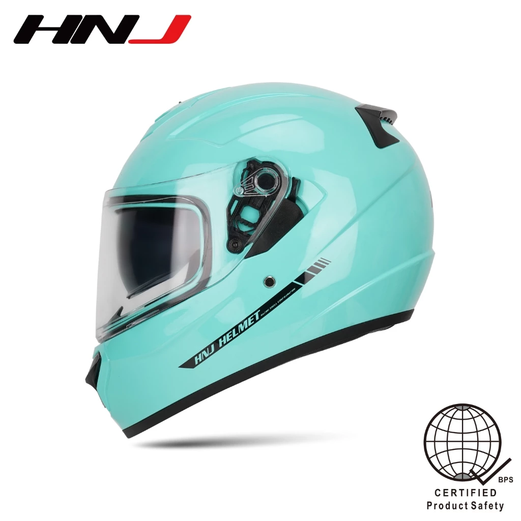 50% OFF HNJ A4-013-F PLAIN Full Face Motorcycle Helmet (Double Visor)