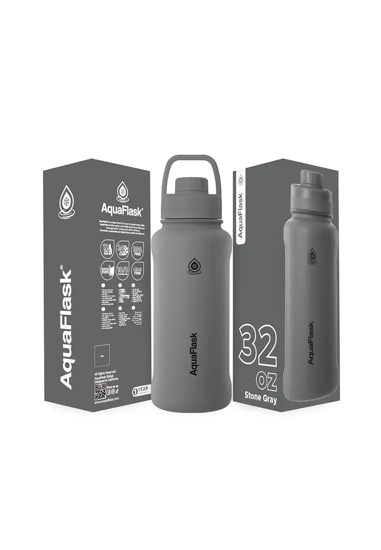 67% OFF 32oz Stone Gray New Sports Lid Bottle Wide Mouth Vacuum Insulated Stainless Steel Drinking Water Bottle
