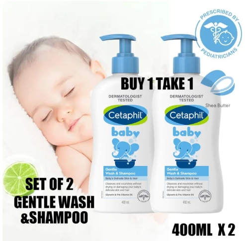 71% OFF ( BUY 1 TAKE 1 ) NEW Cetaphil Baby Gentle Wash & Shampoo 400ml