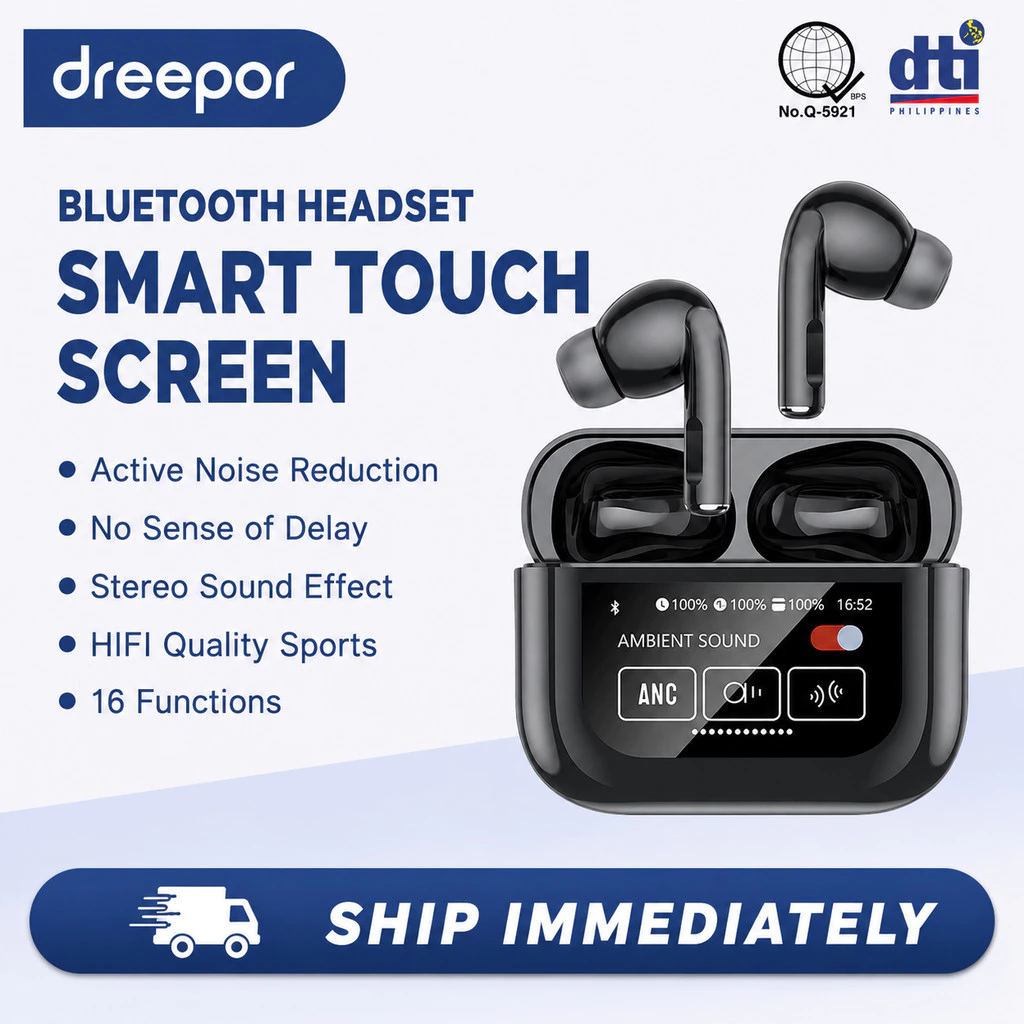 74% OFF Dreepor A9 Pro Bluetooth Earbuds Wireless Bluetooth Earphone Stereo Headset With Touchable Screen