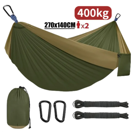 48% OFF Hammock With Rope Camping Hiking Hammock Duyan Double Outdoor Foldable Hammock Travel Hammock